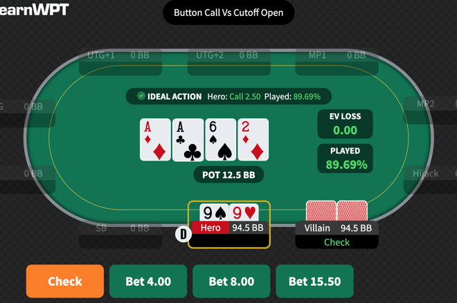 The WPT GTO Trainer lets you play real solved hands against a perfect opponent in a wide variety of postflop scenarios The WPT GTO Trainer lets you play real solved hands against a perfect opponent in a wide variety of postflop scenarios